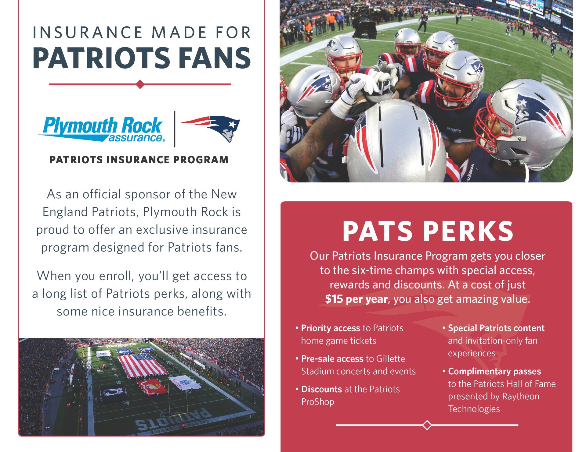 5 Perks of the Patriots Insurance Package | The Lapointe Insurance Agency 